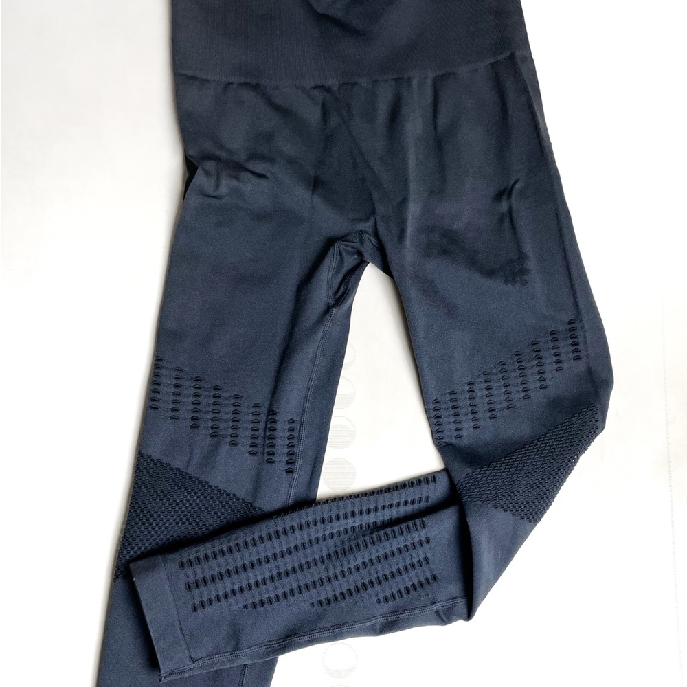 Jed North Black Seamless leggings with laser cut mesh